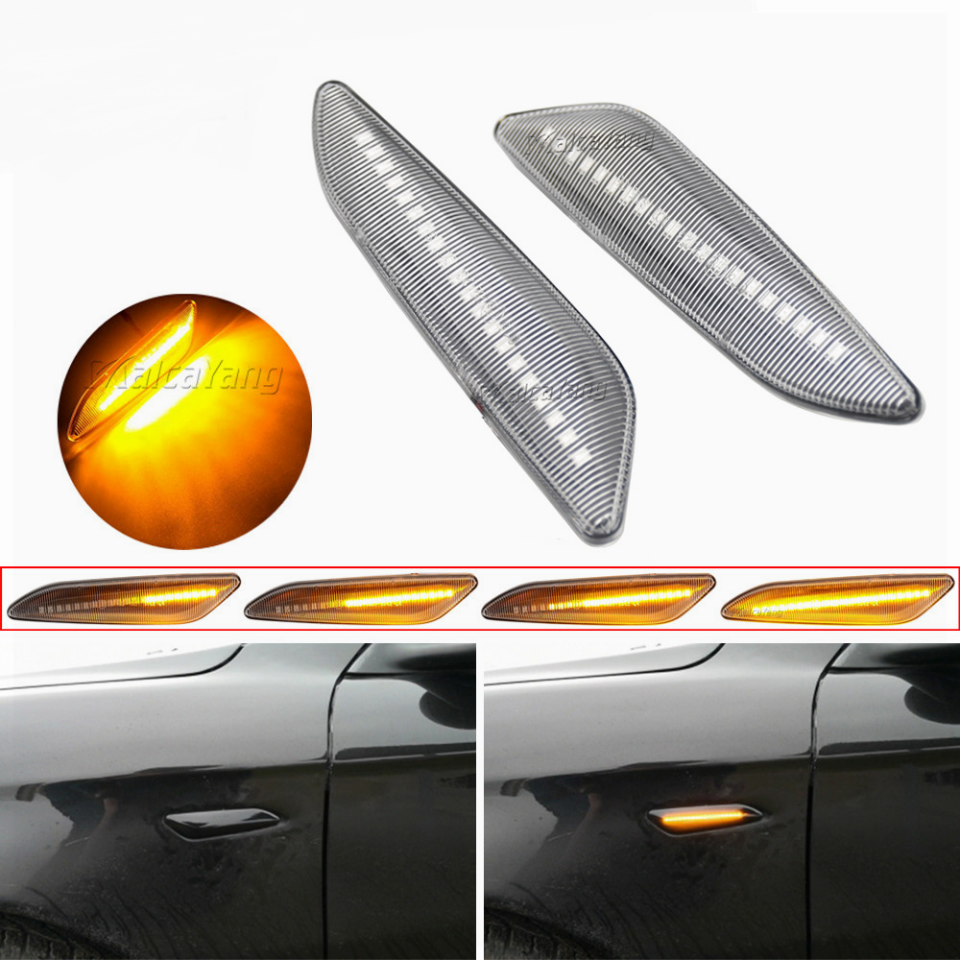 Fiat Egea - Alfa Romeo 156 147 ÇAMURLUK SİNYALİ (KAYAR LED ŞEFFAF CAM )